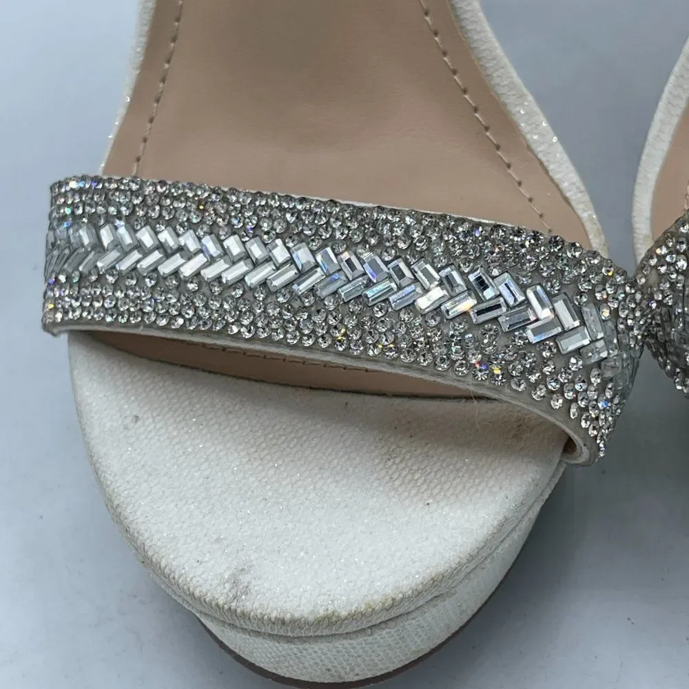 Dream Pairs High Heeled Ankle Strap Rhinestone Embellished Shoes 6